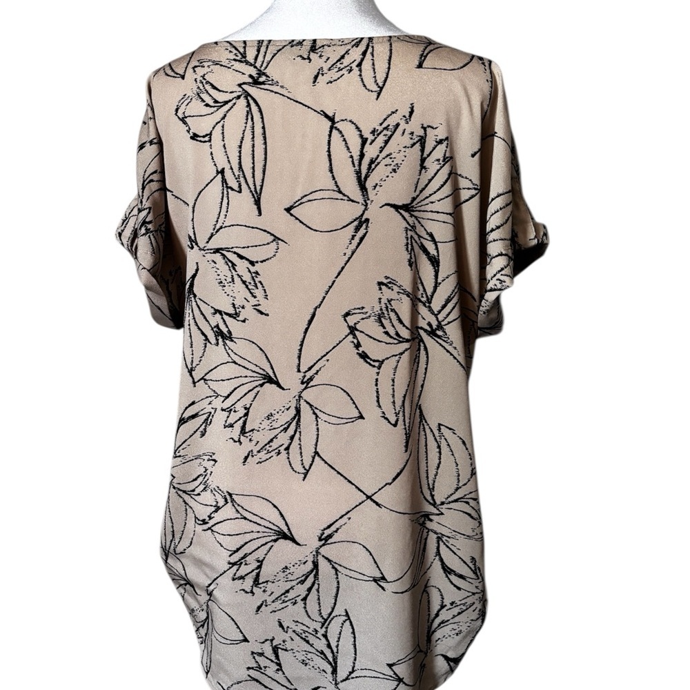 Calvin Klein Tan Floral Blouse - Picture 3 of 6